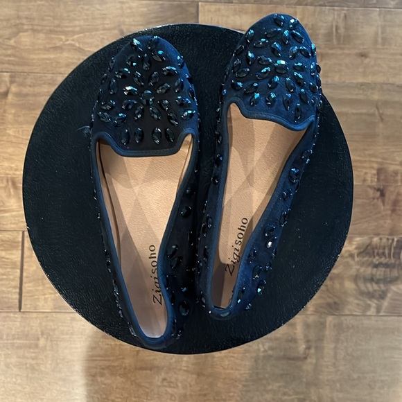 Women’s Size 7.5 ZigiSoho Black Sparkly Flats - Picture 7 of 7